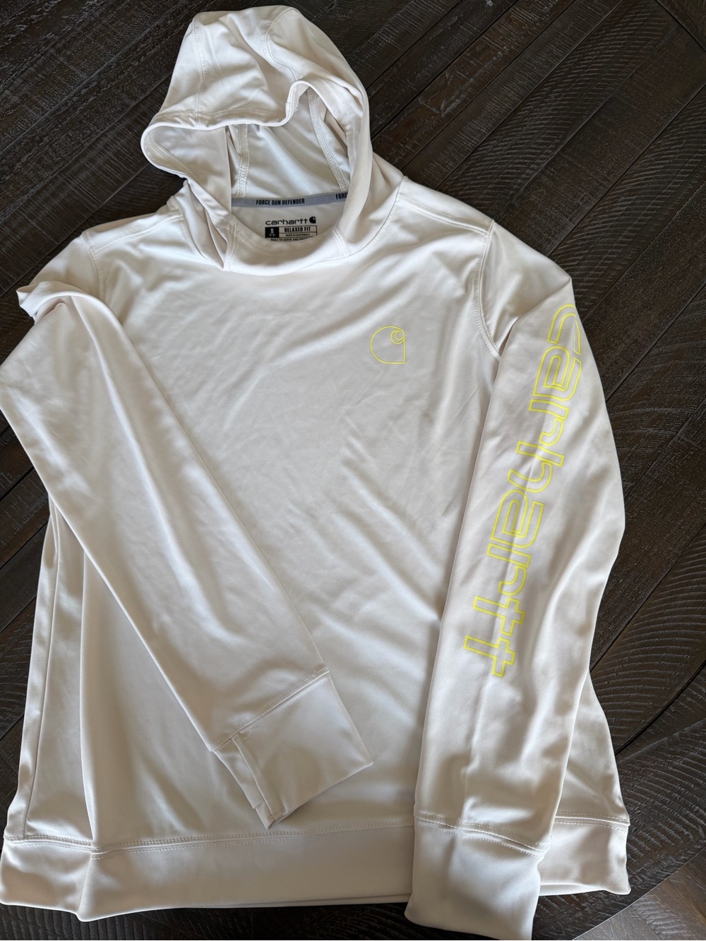 Carhartt White Performance Tee with Gray Trim